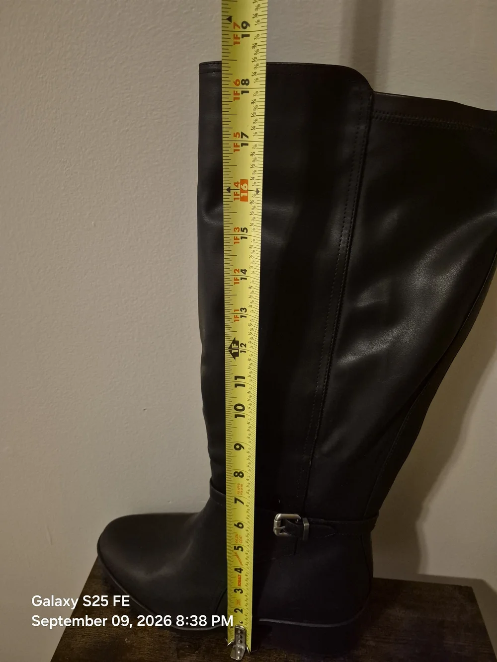 Women's Black Tall Riding Boots - White Mountain, Wide Calf